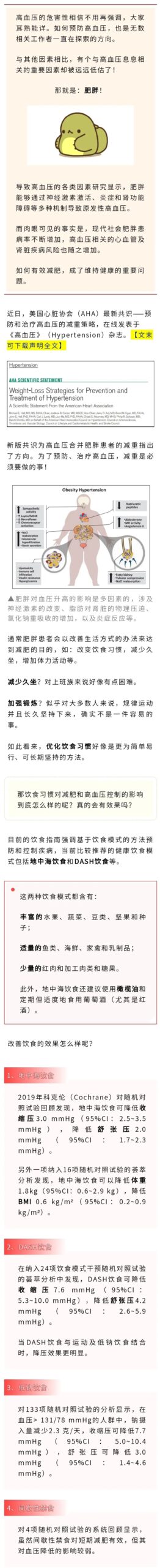 肥胖与高血压，关系大了｜AHA科学声明